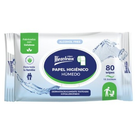 WetClean Papel Higiénico Húmedo 80 Unidades – Suave y Refrescante WetClean Papel Higiénico Húmedo 80 Unidades – Suave y Refrescante