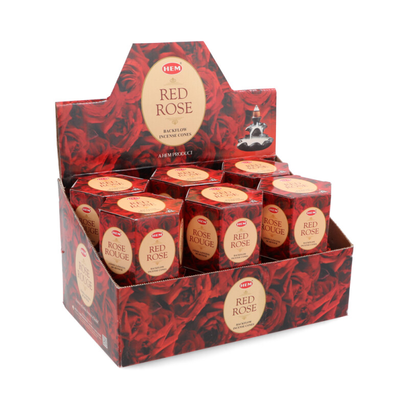 CONOS PARA FUENTES DE HUMO HEM X12 Rosa Roja