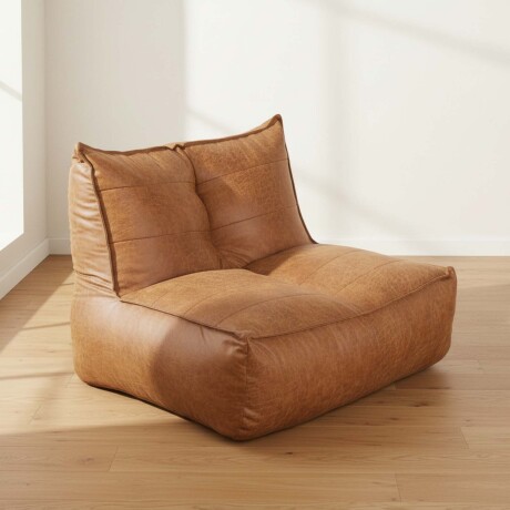 SOFÁ MODULAR SIMIL-CUERO MARRON ALICE CAMEL