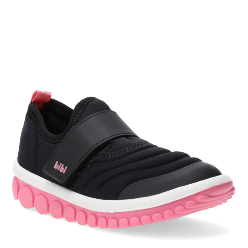 Championes de Niños Bibi Roller 2.0 Velcro Negro - Rosado