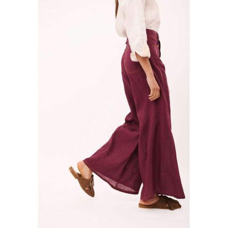 Pantalon Wide Xl Linen Ss26 Uva