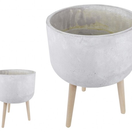 MACETA HORMIGON CON PIE REDONDA MACETA HORMIGON CON PIE REDONDA