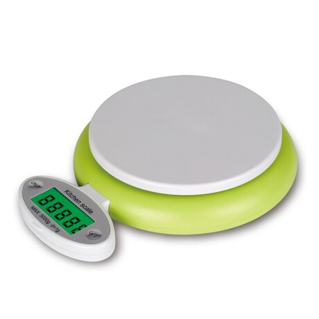 Balanza Cocina Digital Presición Pantalla 1Gr a 5Kg 2 Bowls Verde/blanco