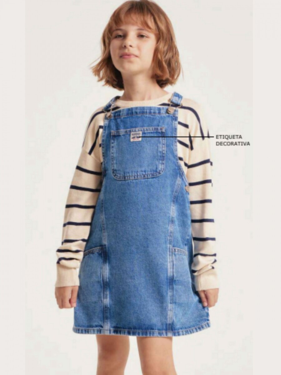 JARDINERO INFANTIL DE JEANS - AZUL 