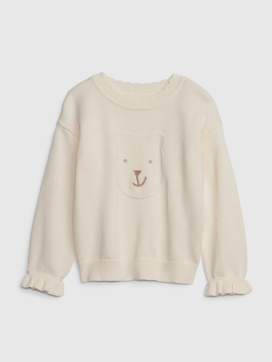 Buzo Oso Toddler Niña - Ivory Frost 