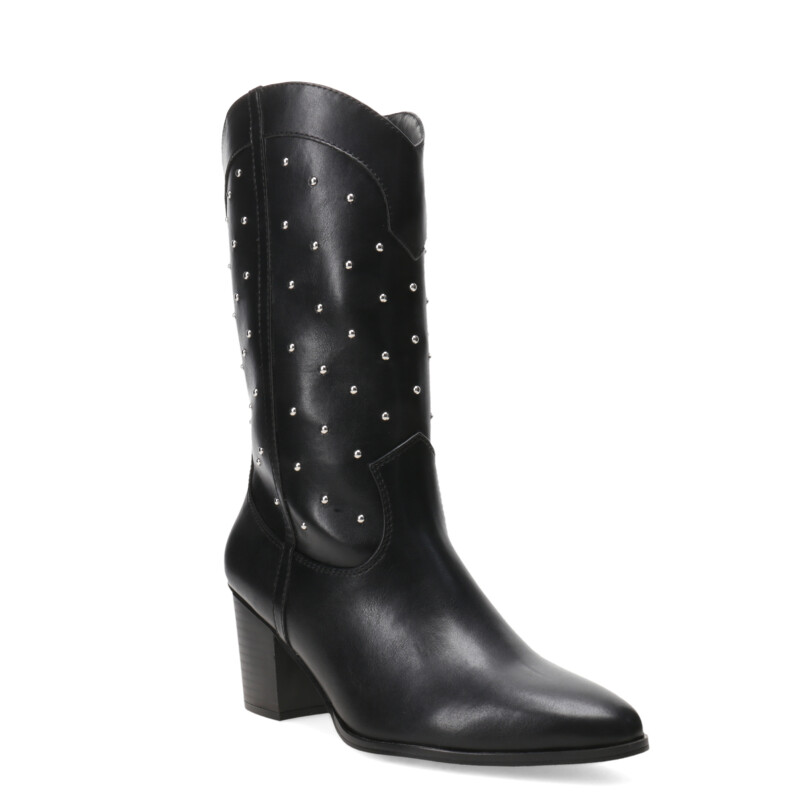 Botas de Mujer Miss Carol TAOS de caña alta con tachas Negro