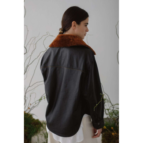 Camisa Couro Short Negro