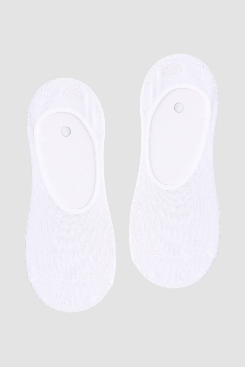 Medias invisibles algodón lisos - Blanco 