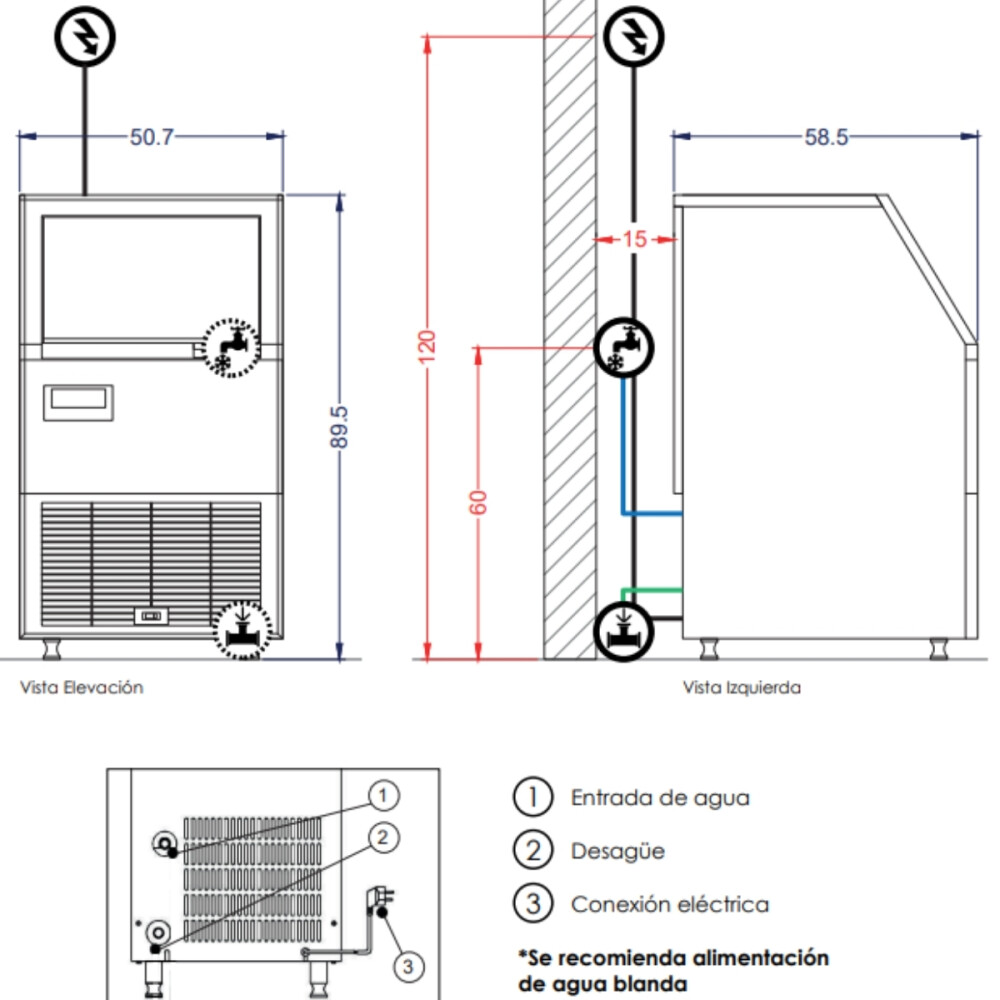Máquina Hielo 50 kg/día Máquina Hielo 50 kg/día