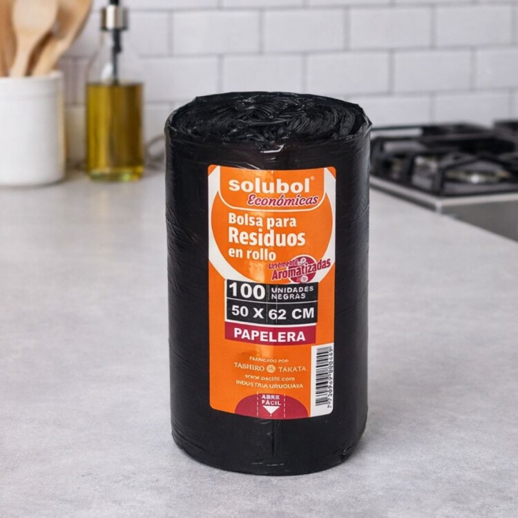 BOLSA DE RESIDUO NEGRA 50x62CM 100 UNIDADES. SOLUBOL BOLSA DE RESIDUO NEGRA 50x62CM 100 UNIDADES. SOLUBOL