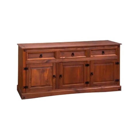 Mueble Aparador Madera Maciza Lustrada 3 Cajones 3 Puertas Mueble Aparador Madera Maciza Lustrada 3 Cajones 3 Puertas