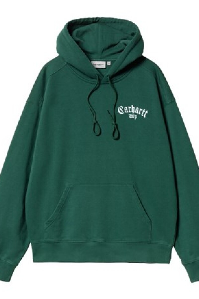 Hooded Onyx Script Sweat Verde