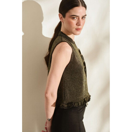 Top Sol Negro Con Lurex