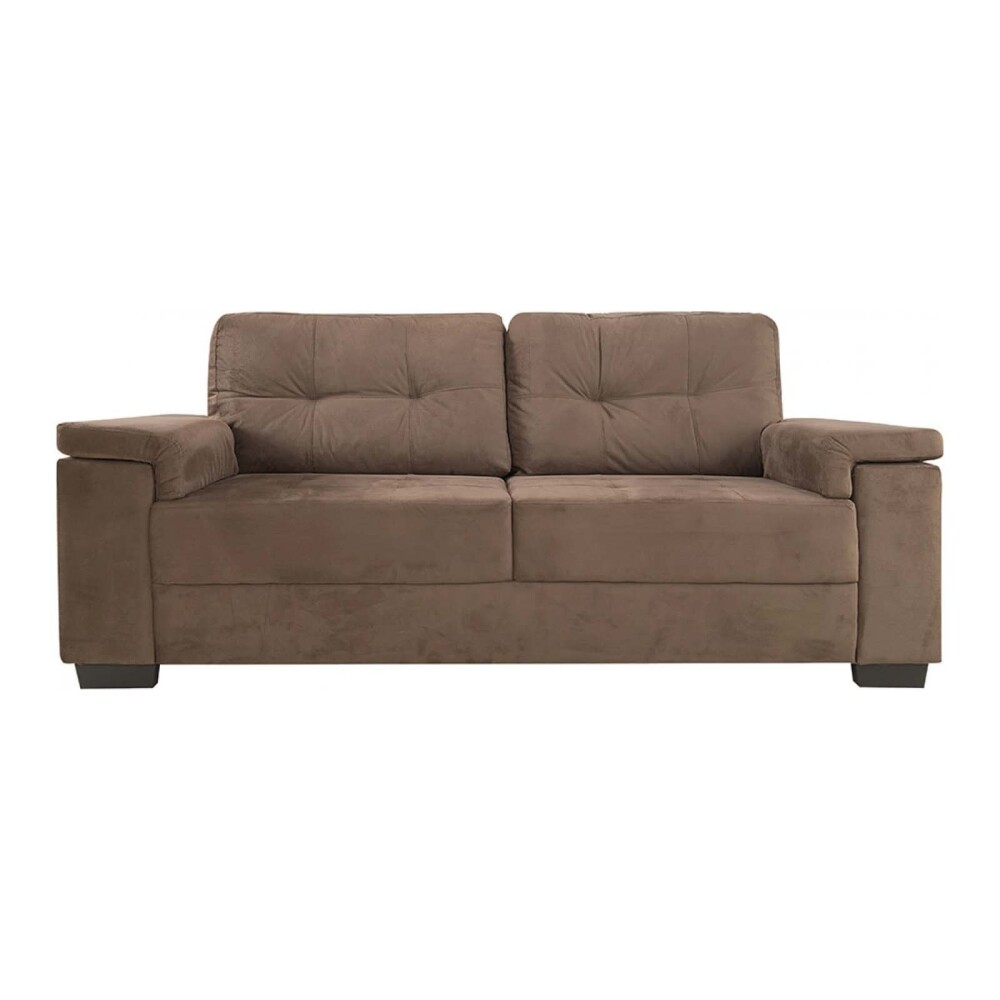 JUEGO DE SILLONES TELA LUARES CHOCOLATE 3 + 2 CUERPOS