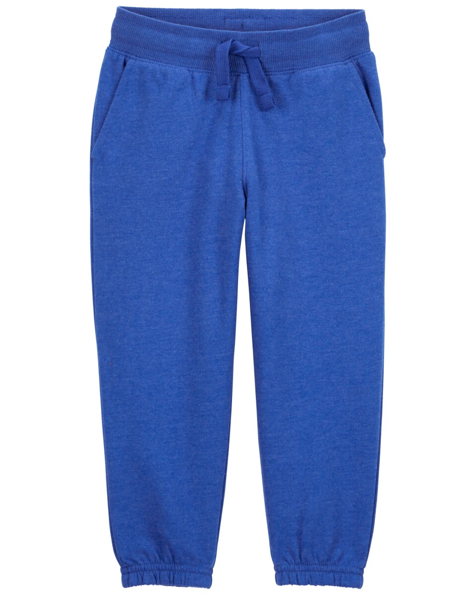 Pantalón deportivo de algodón, con logo, azul. Talles 2-5T 