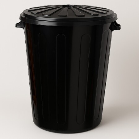 PAPELERA TACHO DE BASURA 68 LITROS NEGRO NEGRO