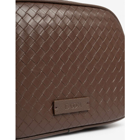 Bandolera Efecto Trenzada Marron Chocolate