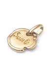 CHARM BAÑADO EN ORO 18K CON PALABRA SUERTE Charm