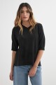 Sweater manga 3/4 NEGRO