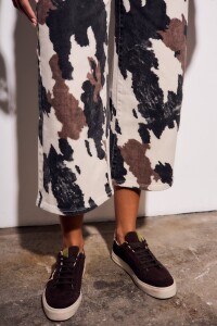 Jean Wide Leg Print Vaca Print