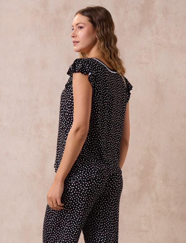 Pijama C/capri NEGRO/MULTI