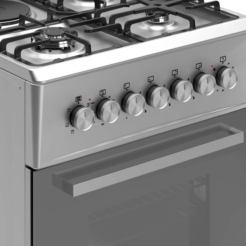 Cocina combinada Dikler 4H D-30 inox. Cocina combinada Dikler 4H D-30 inox.