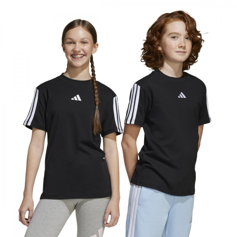 Remera Adidas J 3S TEE 160 Niños JD6487 Negro-blanco