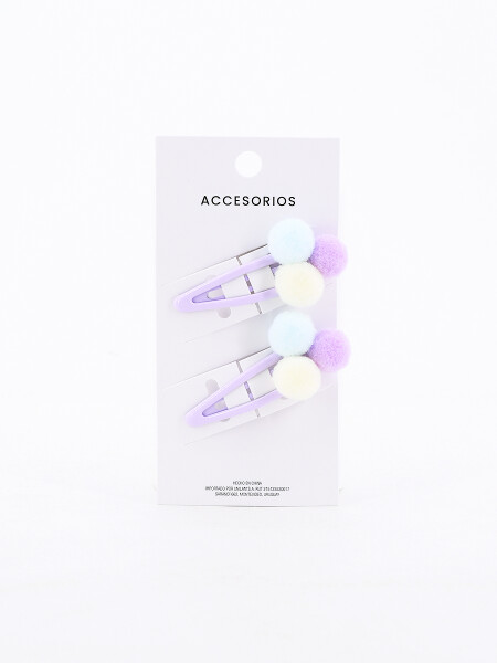 SAPITOS CON POMPON PACK X 2 LILA