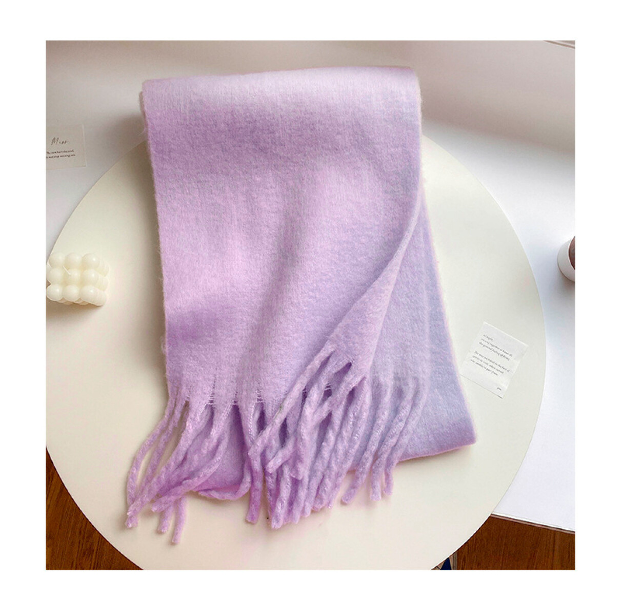 Bufanda Cálida Color Liso - Violeta 