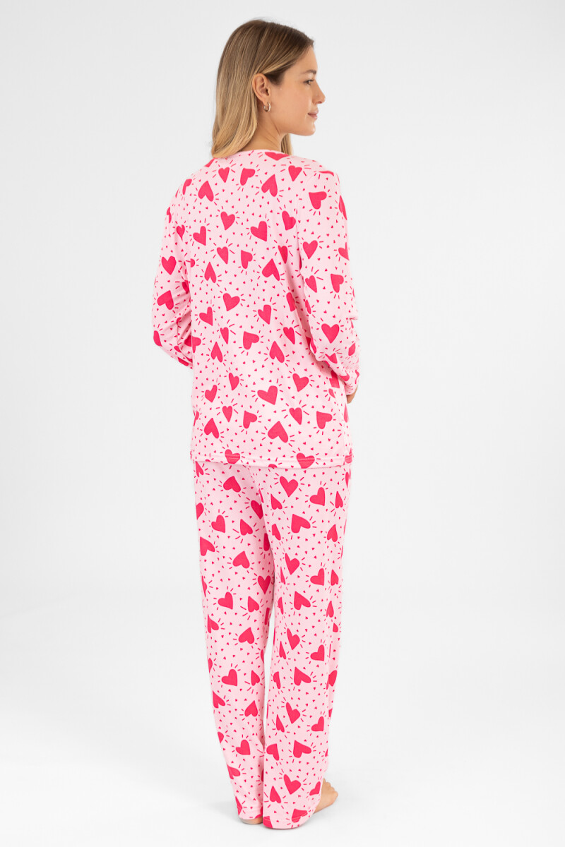 Pijama magic heart Rosado