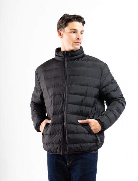 Campera Nylon Capitoneada Clasica Granada Negro