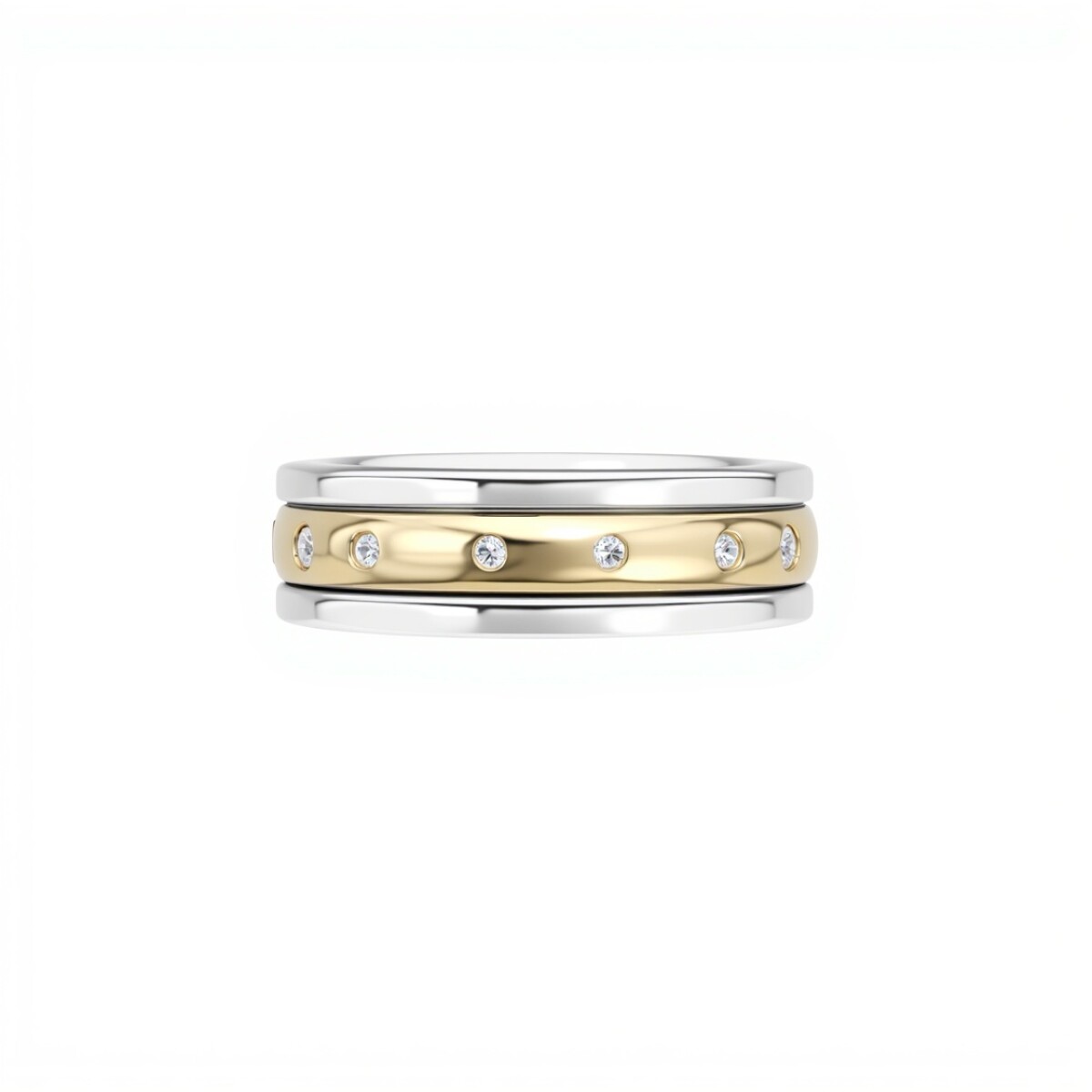 Alianza Labrada - Plata y Oro-Zirconia-AL5015 - conpiedra 