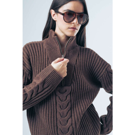 Sweater Zip Brownie