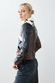Chaqueta western eco cuero negro