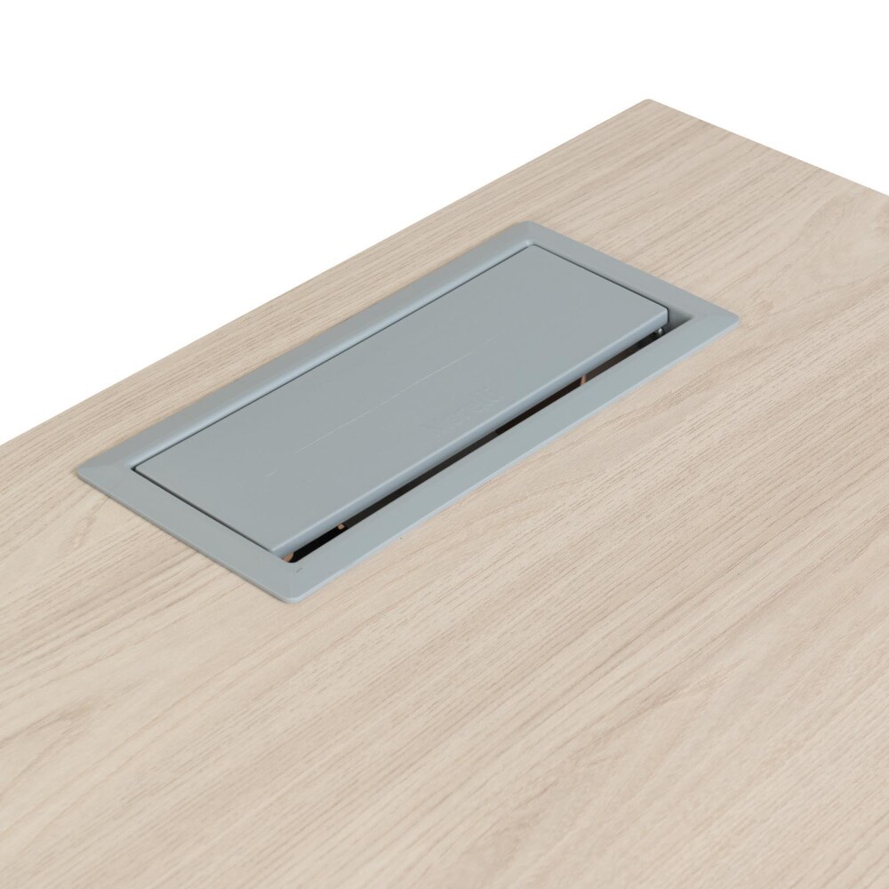 MESA DE REUNIÓN MADERA-Y-METAL GRIS WORK