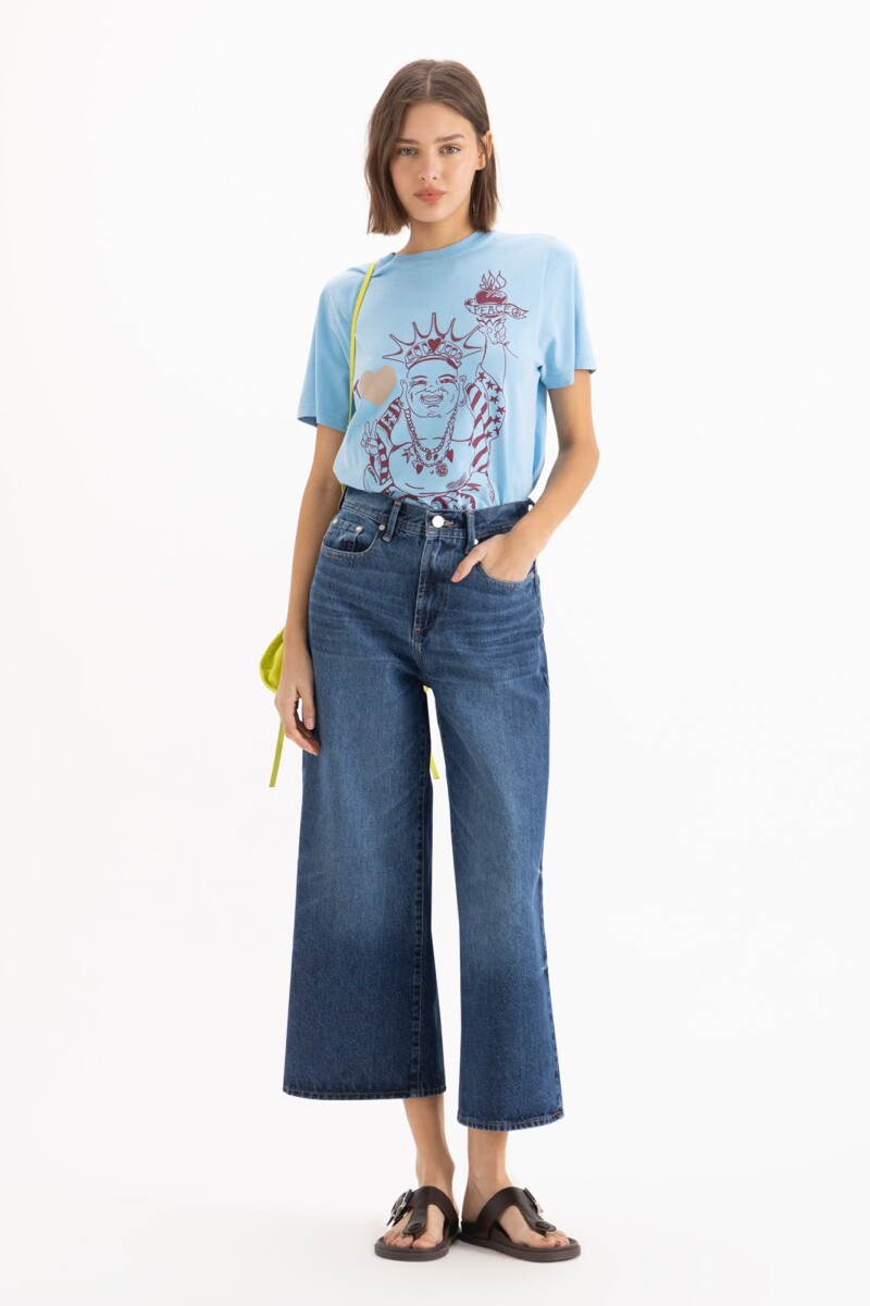 REMERA BUDA NEW YORK Celeste