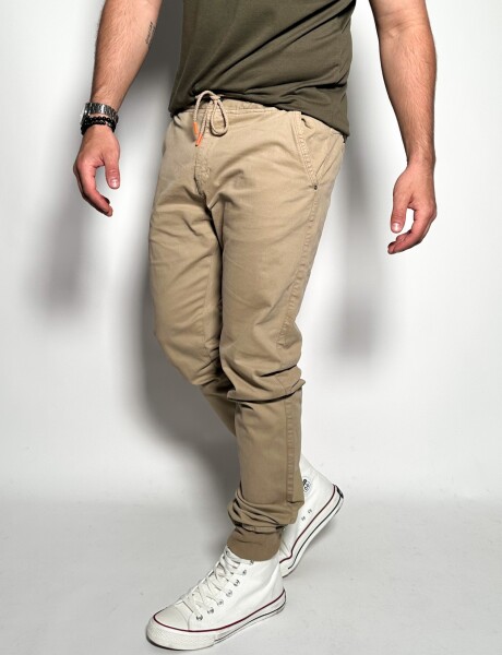 Pantalon con puño Jonas Beige