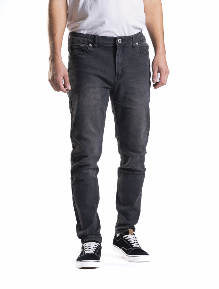 Jean Slim Fit Largo 30 Gris Oscuro