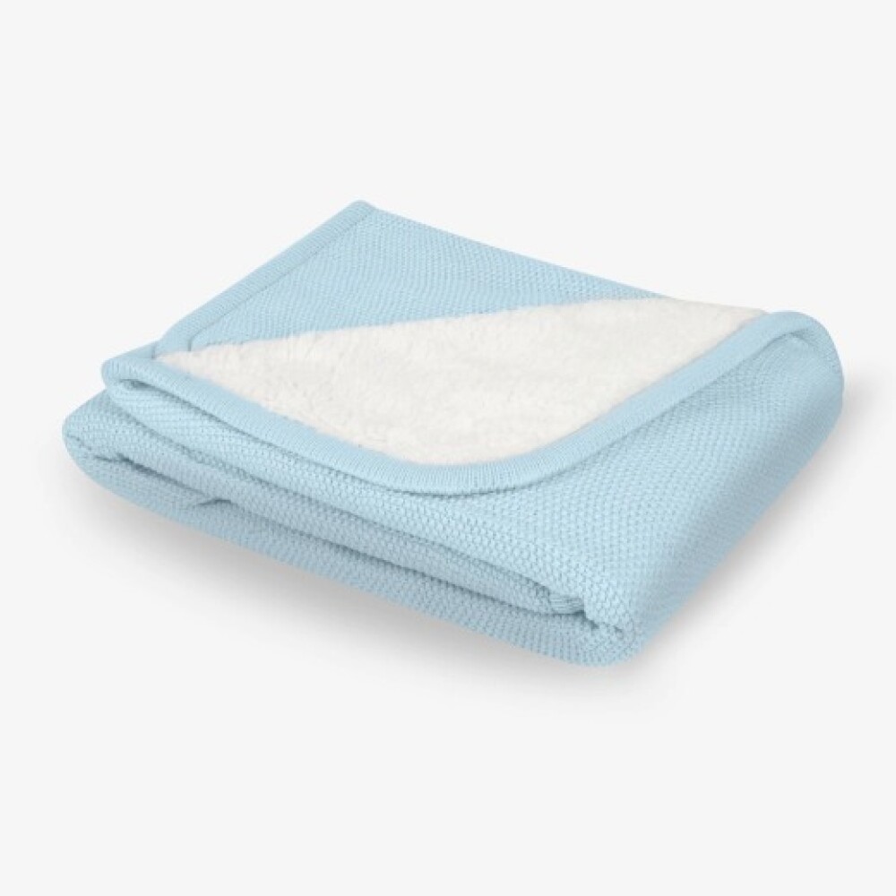 Manta rebozo hilo corderito KIKKABOO celeste