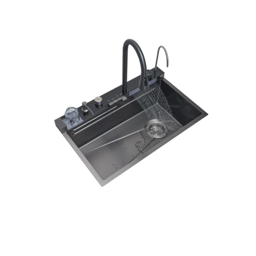 Pileta Simple 80 x 46 con Griferia y Accesorios Black Pileta Simple 80 x 46 con Griferia y Accesorios Black
