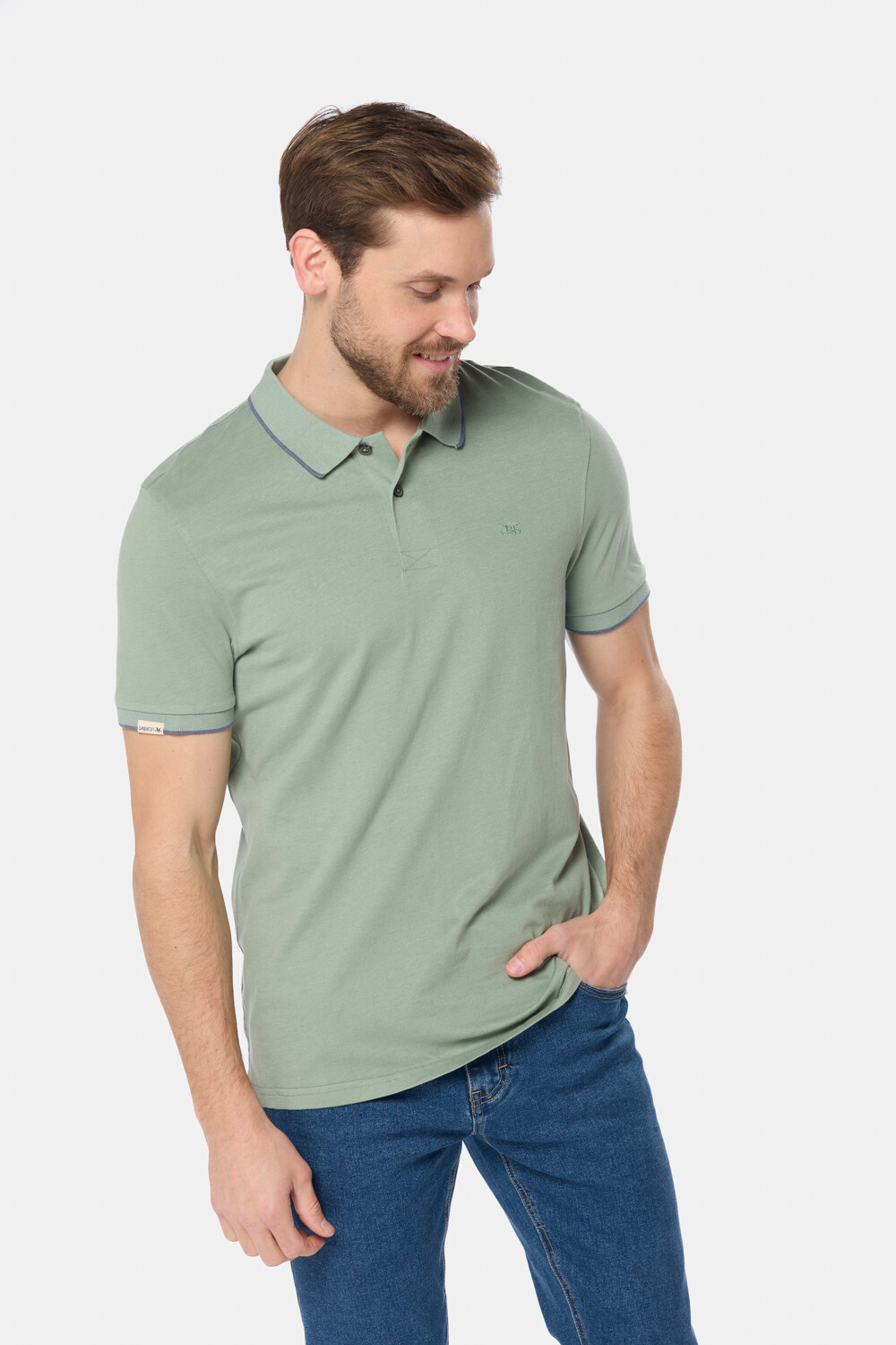 REMERA POLO JERSEY RAYADA Verde