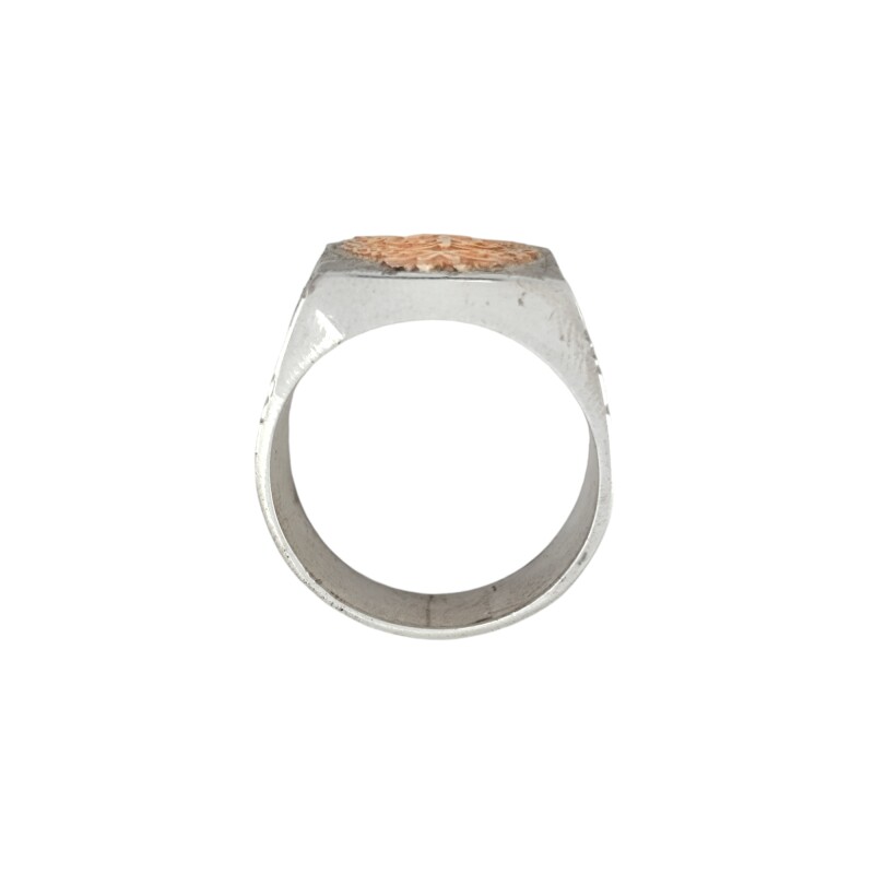 Anillo Profesión Policía -Plata y Oro -Sin Piedra-AP5063 sinpiedra