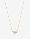 Cadena Corta con Dije Metal Collar Con Dije Corazón Metal - Dorado