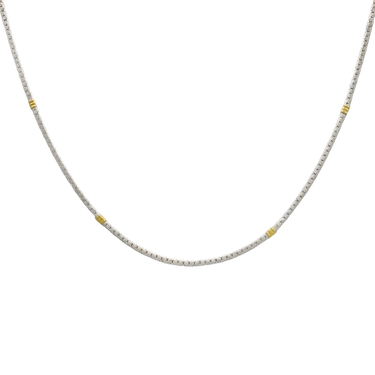 Cadena Tejido Plano-Plata y Oro-CD5013 - sinpiedra 