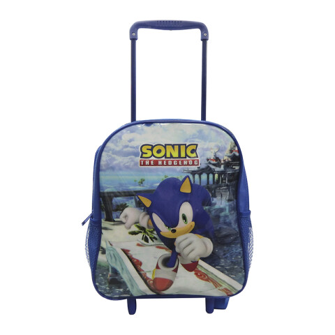 Mochila Infantil Sonic con Carro 30 x 24 cm U