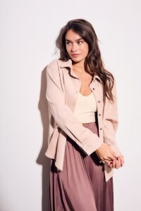 Camisa Gamuza Cuero Vegano Rosa