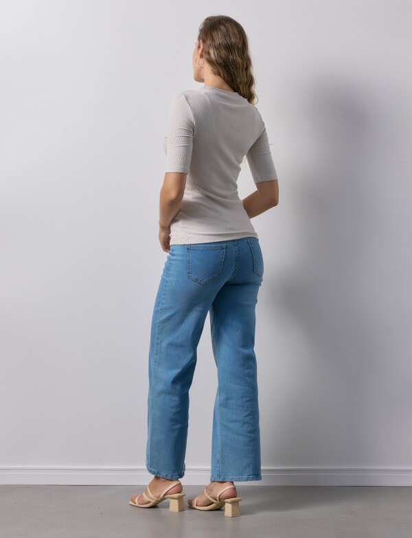 Remera Modal Ribs BEIGE