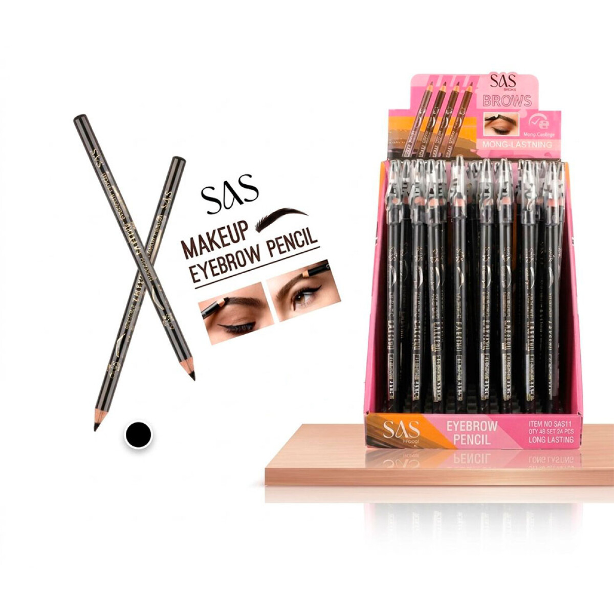SAS Lápiz para cejas negro - Sas Lápiz Para Cejas Negro 