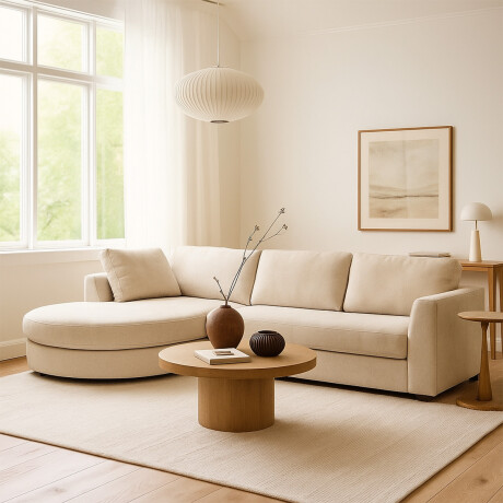 Rinconera Lotus - Tela Microfibra - Chaise Izquierdo 12073 (Greige)