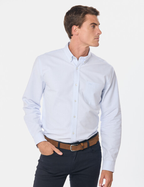 CAMISA OXFORD LISA Celeste
